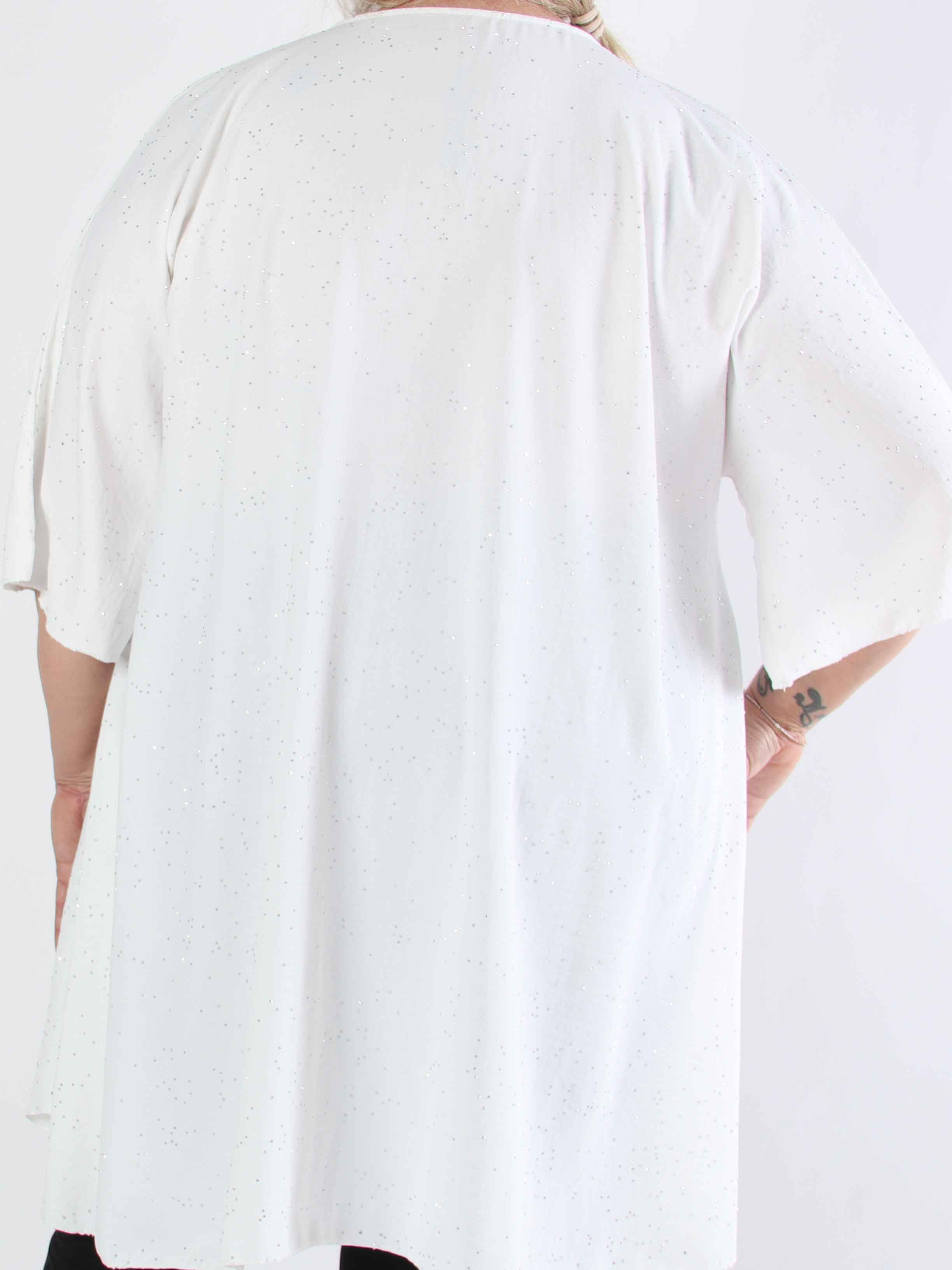 Johanne - Ensfarvet plus size kjole pyntet med similisten